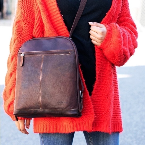 JACK GEORGES VOYAGER CONVERTIBLE BACKPACK BROWN - Picture 1 of 7